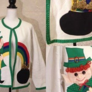 St Patrick Sweater Cardigan. Cute. Cozy.